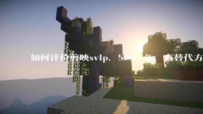 如何评价剪映svip，599一年，有替代方案吗？
