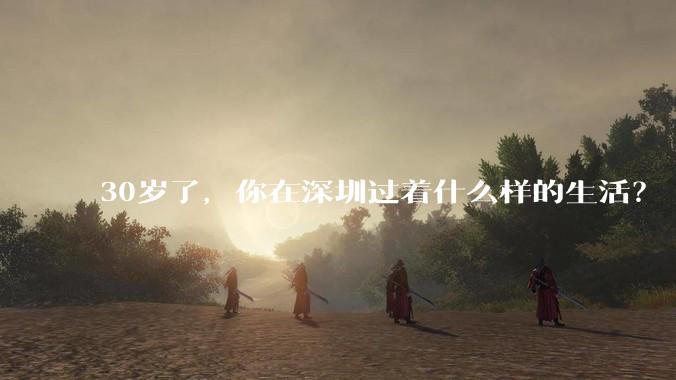 30岁了，你在深圳过着什么样的生活？
