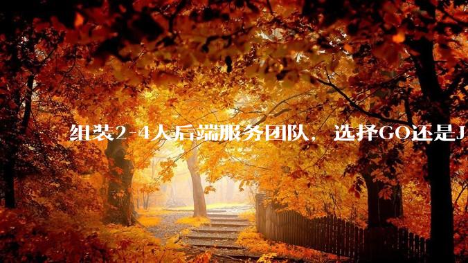 组装2-4人后端服务团队，选择GO还是J***a？
