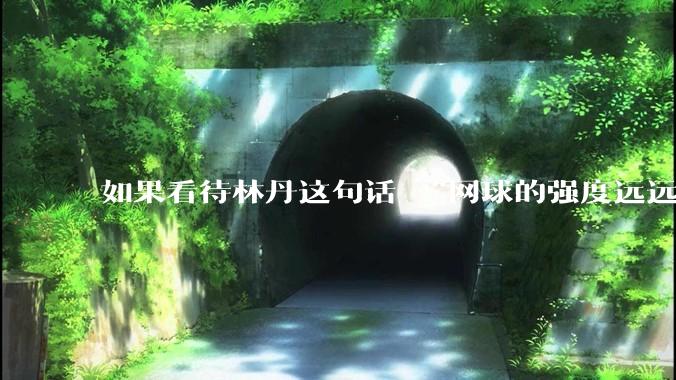 如果看待林丹这句话 “网球的强度远远没有羽毛球大”?
