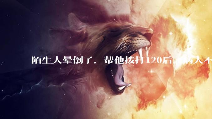 陌生人晕倒了，帮他拨打120后，病人不支付120出车费，这个费用谁来承担？