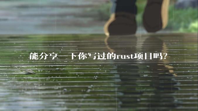 能分享一下你写过的rust项目吗？